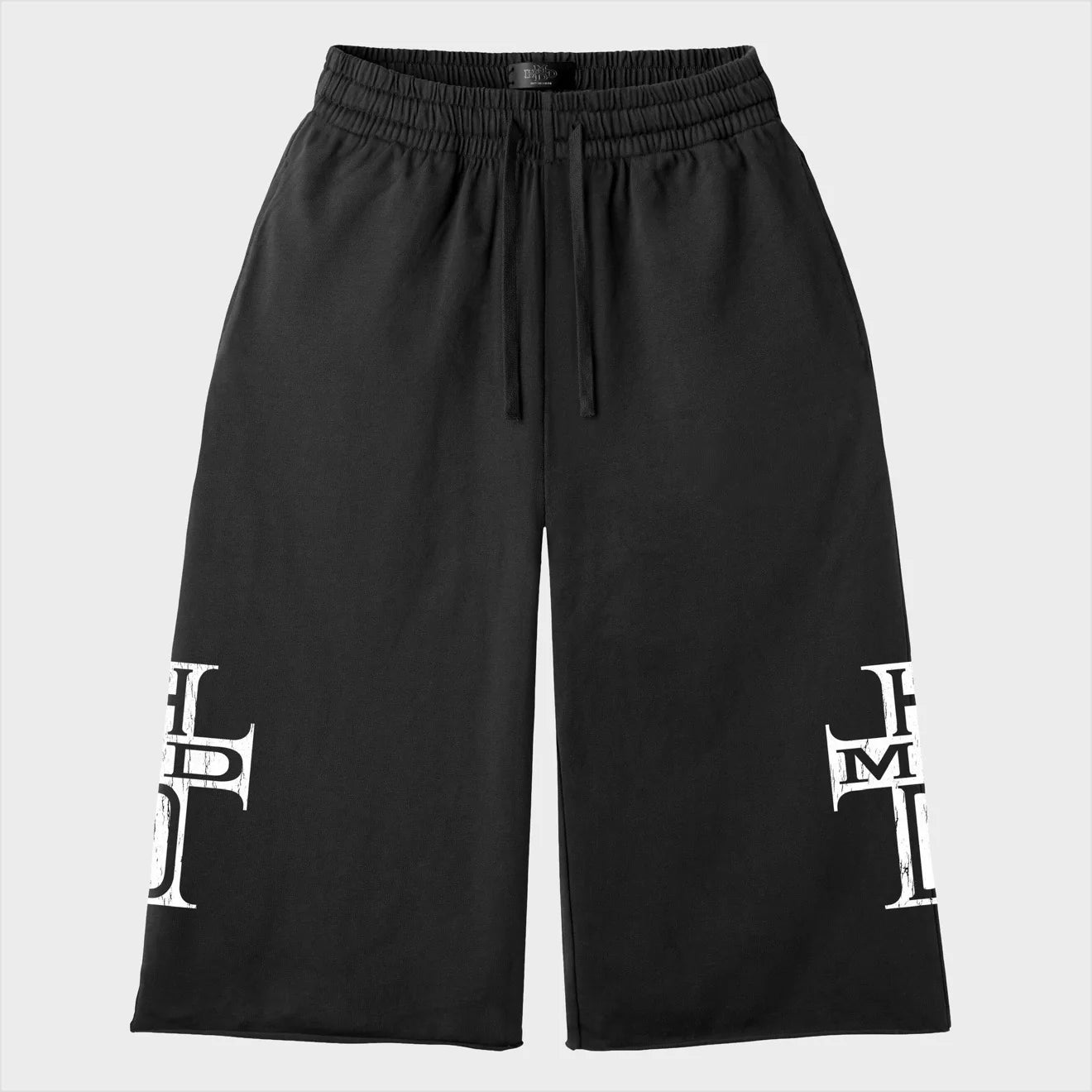 HMDD Black Holy Cross 3/4 Shorts