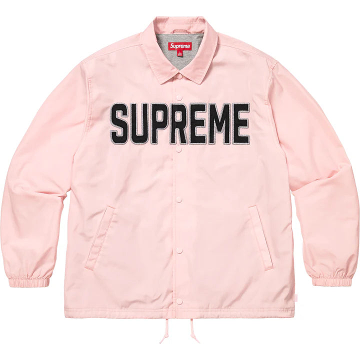 Supreme Pink Spellout Coaches Jacket