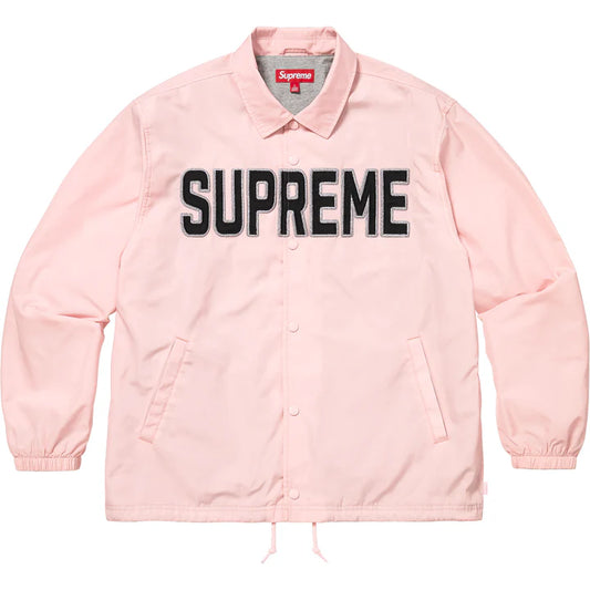 Supreme Pink Spellout Coaches Jacket
