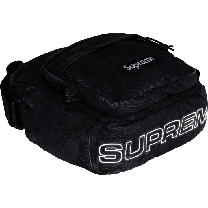 Supreme Black Denim Shoulder Bag