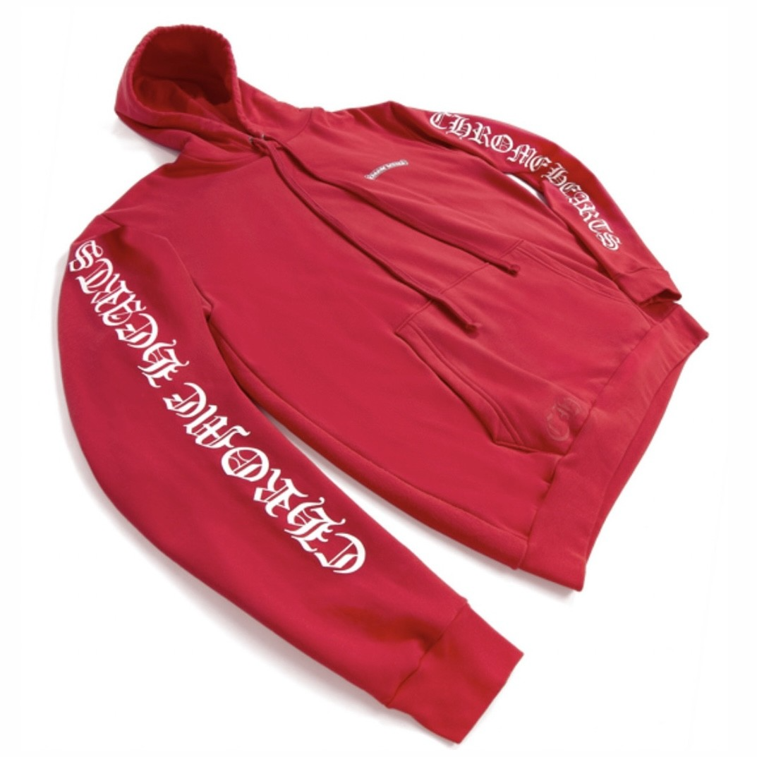 Chrome Hearts Red White Hoodie front