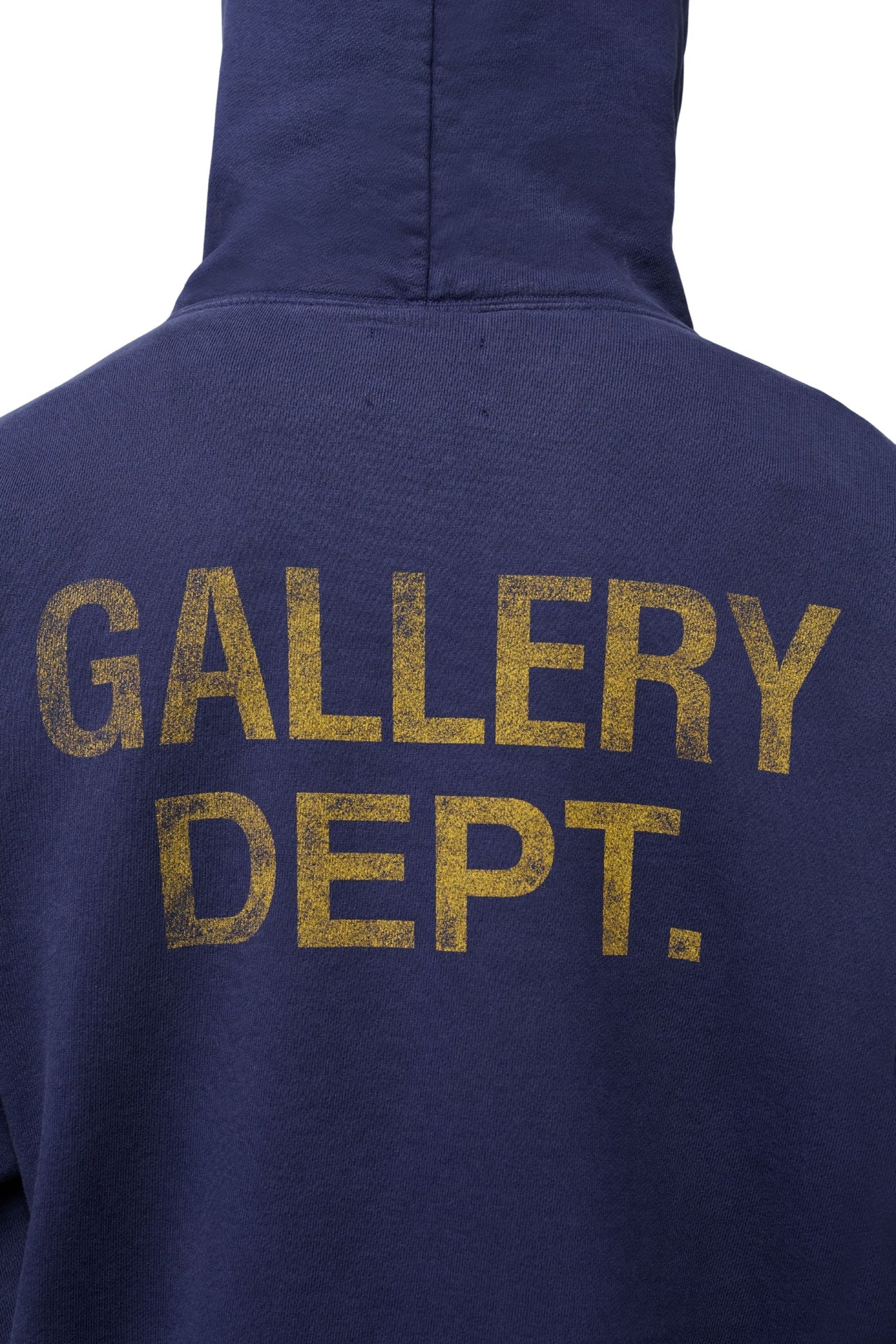 Gallery Dept Washed Navy Logo Paint Splattered Hoodie