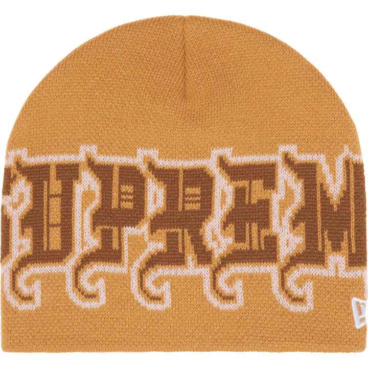 Supreme New Era Tan Outline Beanie
