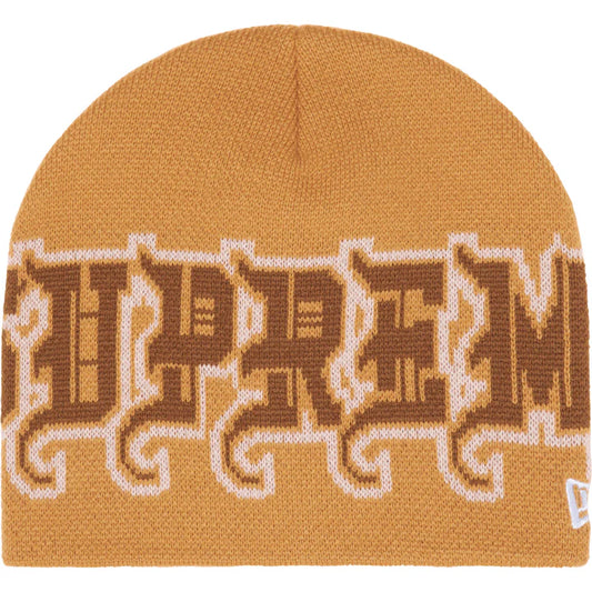 Supreme New Era Tan Outline Beanie