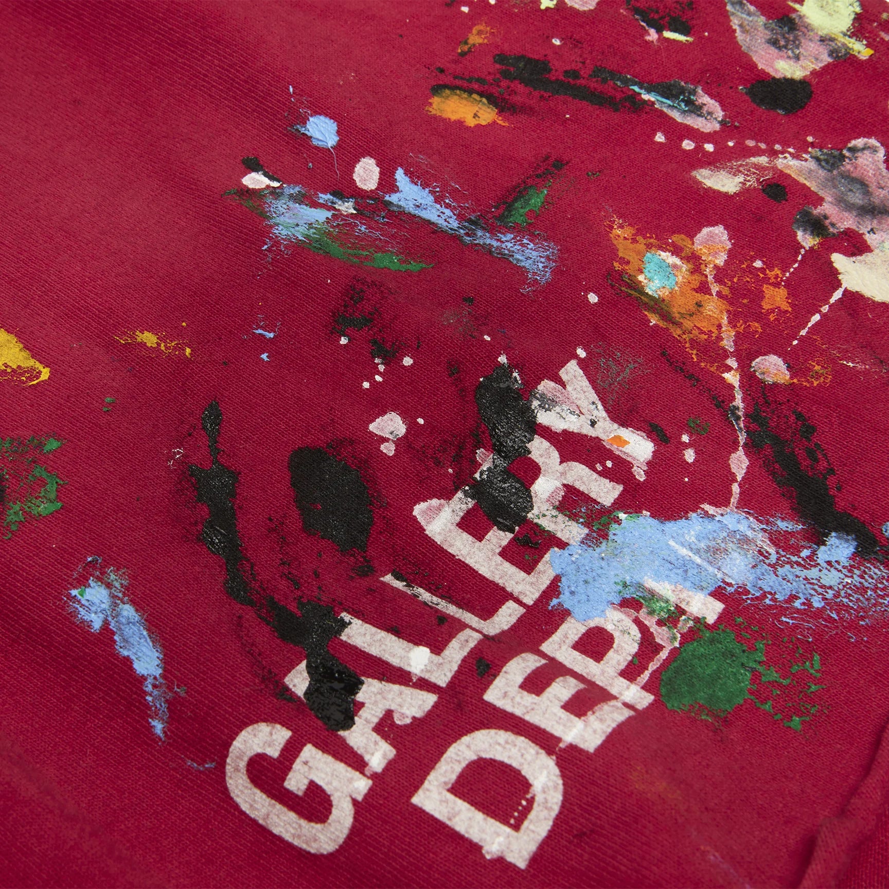 Gallery Dept Red Paint Insomnia Shorts Close Up Paint