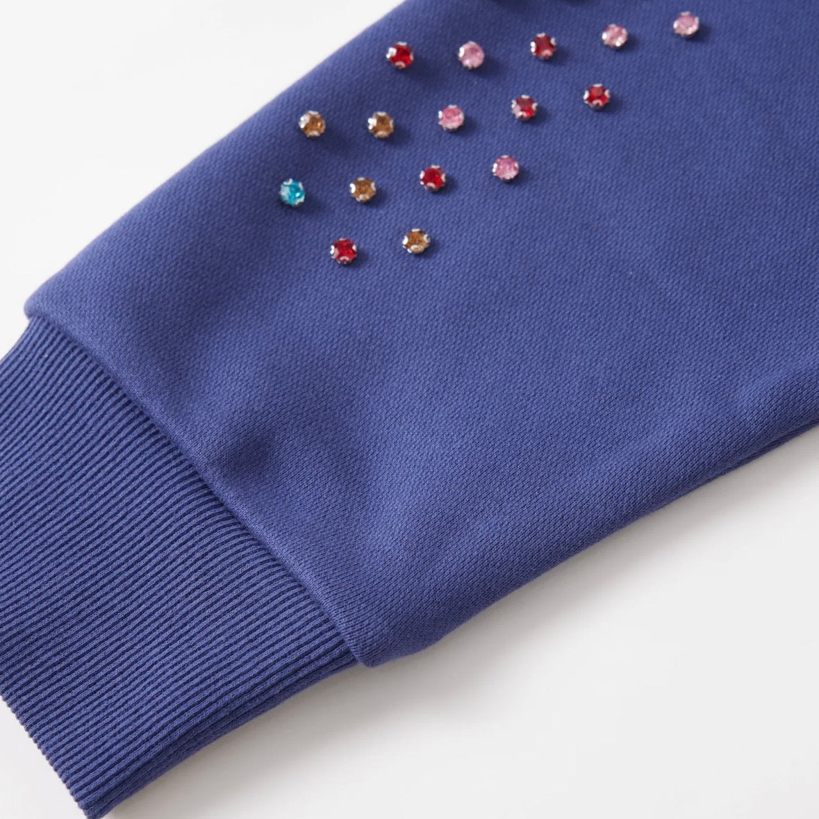 AZVA Navy Crystal Cactus Zip Hoodie