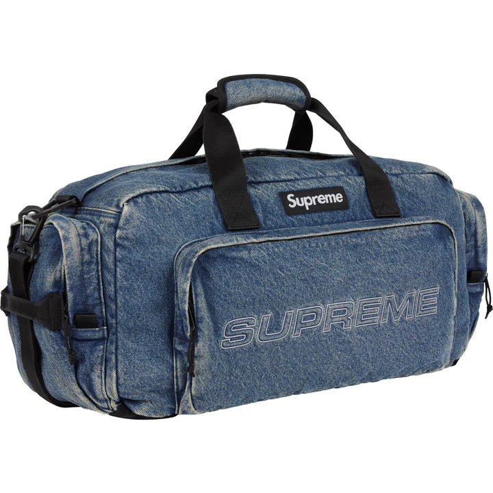 Supreme Washed Indigo Denim Duffle Bag