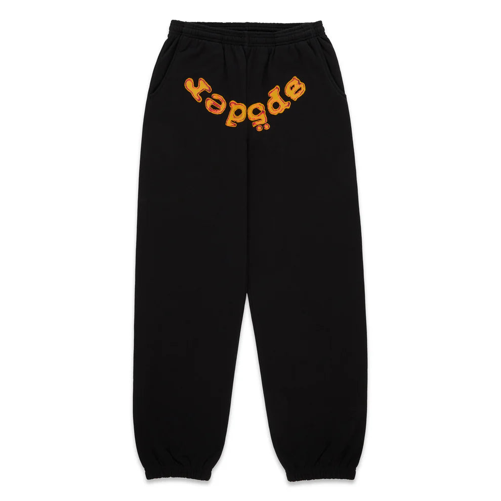 Sp5der Black Orange OG Web V2 Sweatpants