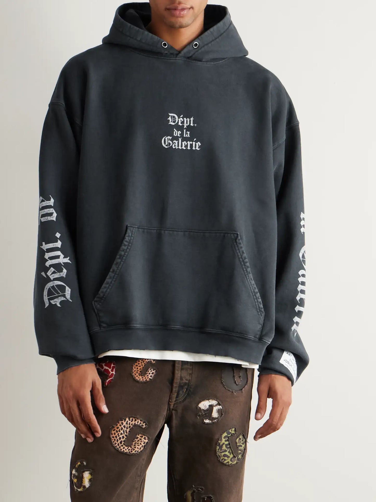 Gallery Dept Black Gotchic Logo Hoodie