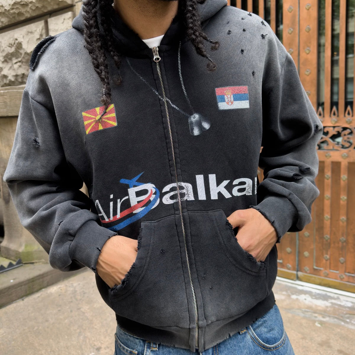 Bravest Studios Black Balkan Zip Hoodie