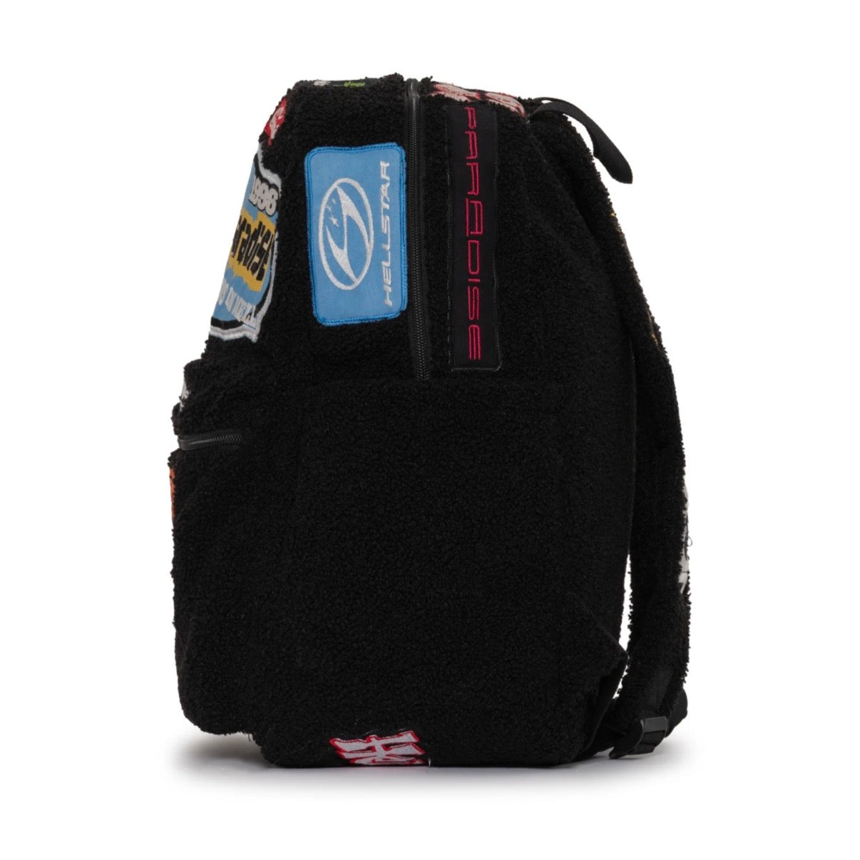Hellstar Black Sherpa Patchwork Backpack