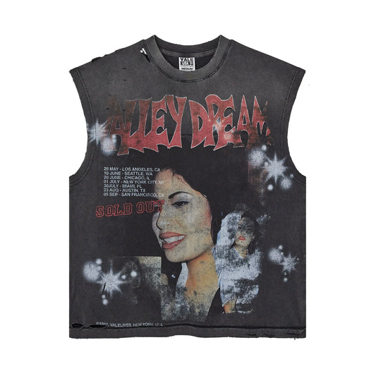 Vale Black La Flor Muscle T-Shirt