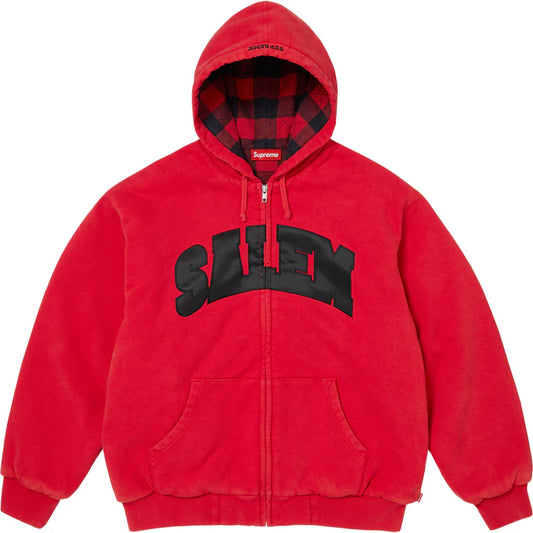 Supreme Salem Red Zip Hoodie