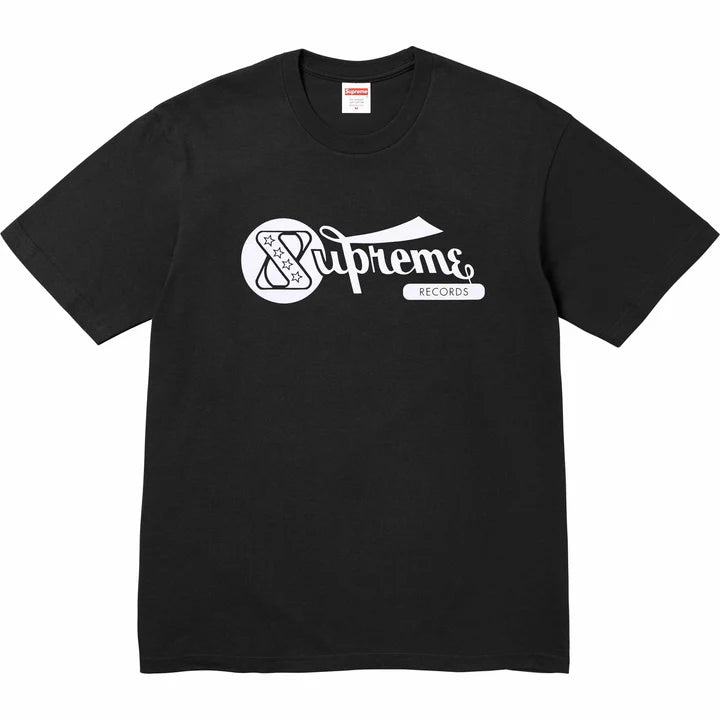 Supreme Black Records T-Shirt Front View