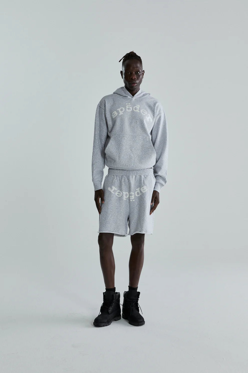 Sp5der Heather Grey VVS Hoodie