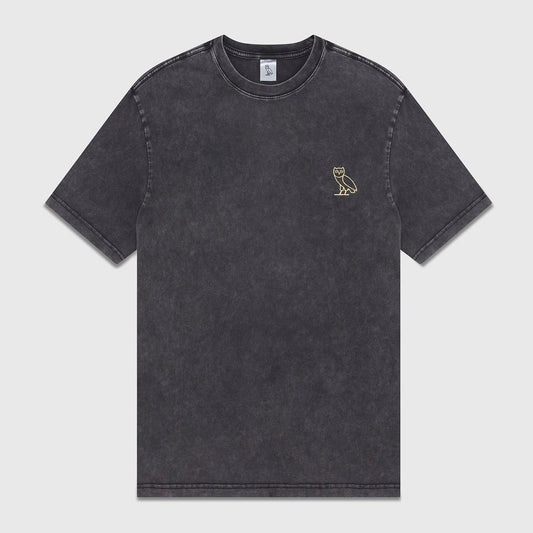 OVO Washed Black T-Shirt Front View
