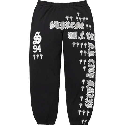 Supreme Black League Champs Sweatpants