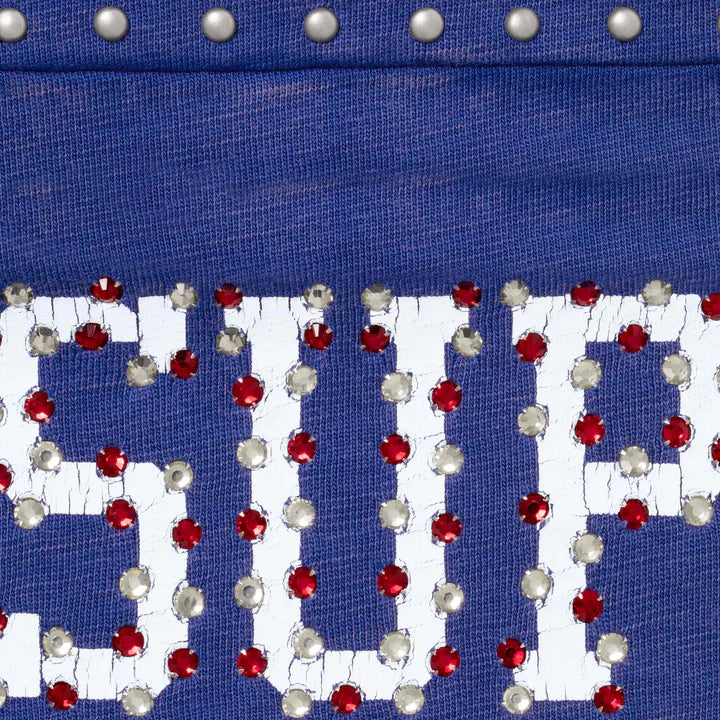 Supreme Blue Studded Short Sleeve Football Top