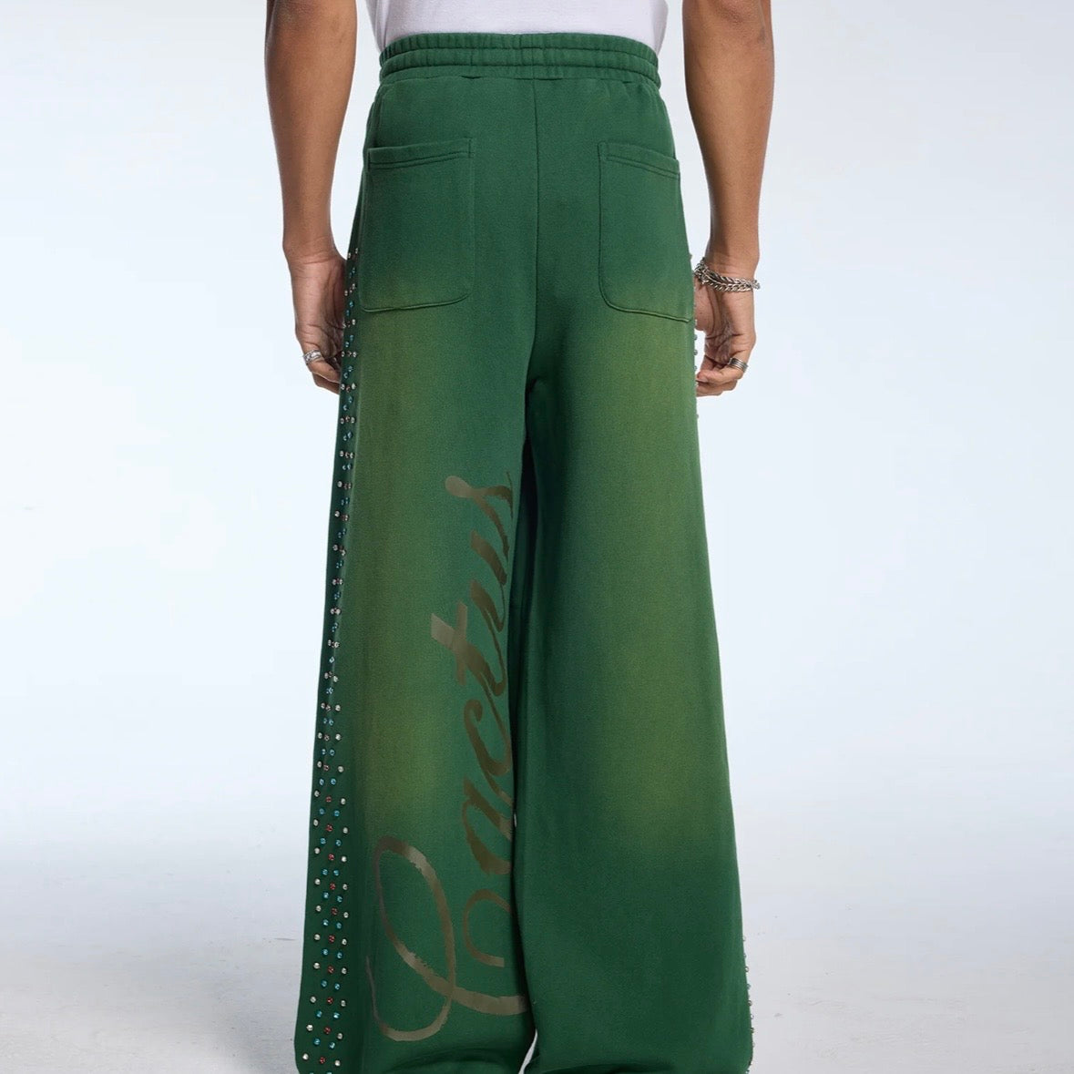AZVA Green Hidden Crystal Sweatpants