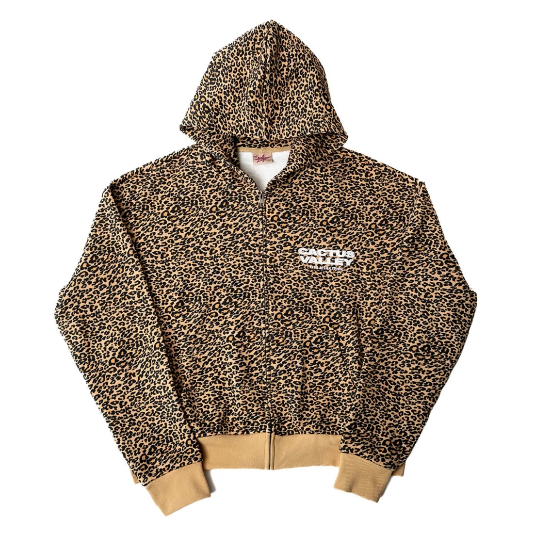 AZVA Leopard Art Zip Hoodie
