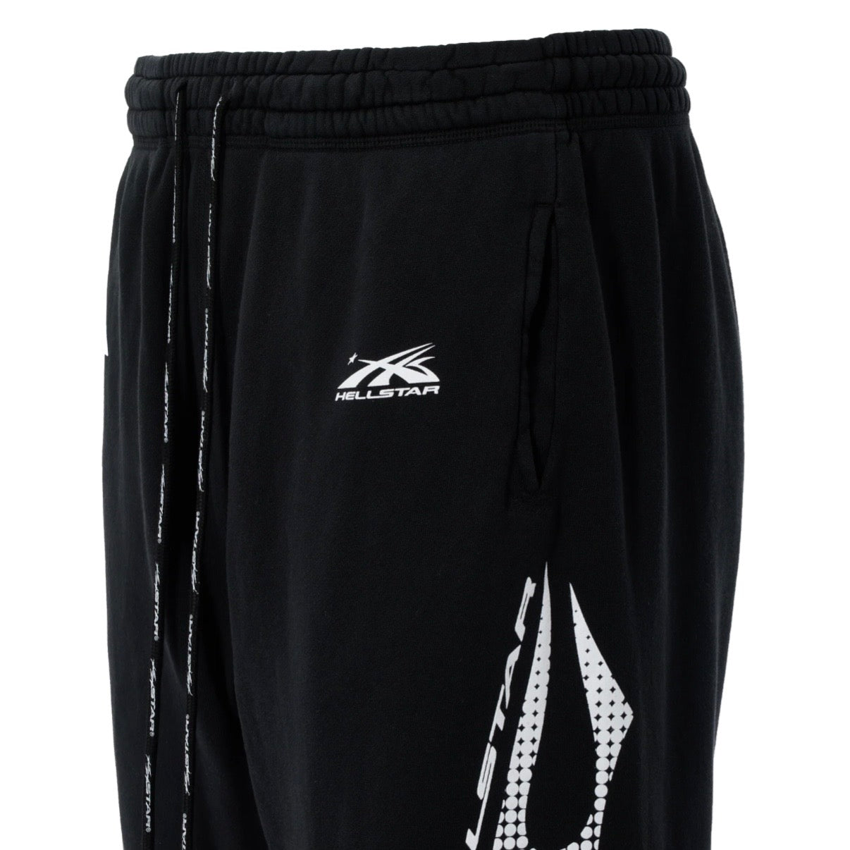 Hellstar Black Gradient Flame 3/4 Shorts