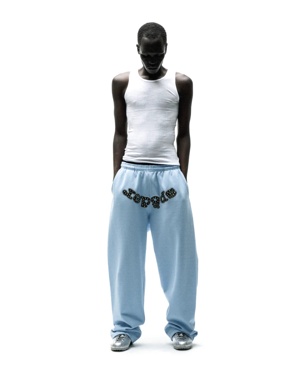 Sp5der Rock Blue Mixed Stone OG Logo Sweatpants