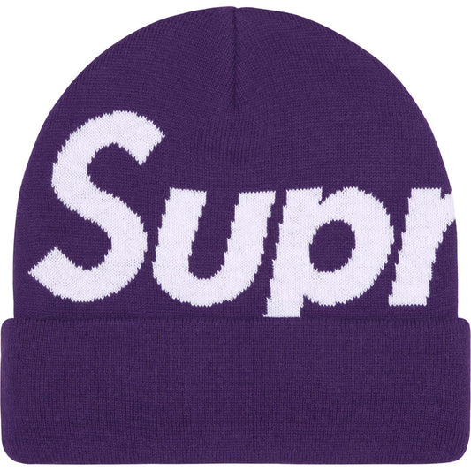 Supreme Purple Big Logo Beanie