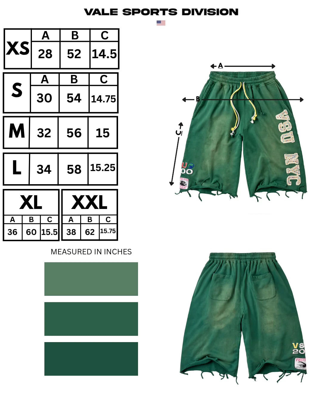 Vale Green VSU 3/4 Shorts