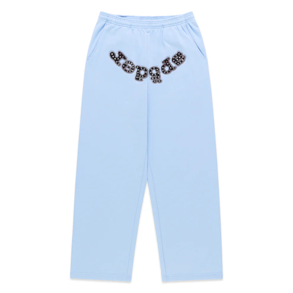 Sp5der Rock Blue Mixed Stone OG Logo Sweatpants