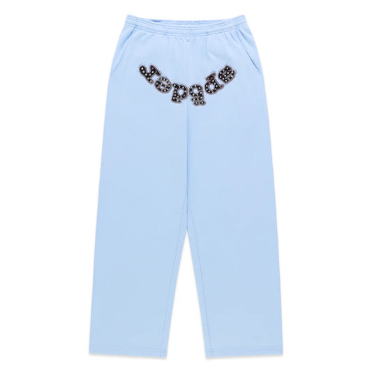 Sp5der Rock Blue Mixed Stone OG Logo Sweatpants