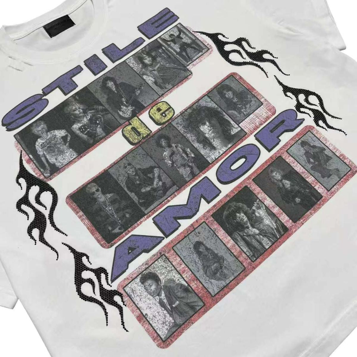 Stile De Amor Fiamme Rock T-Shirt