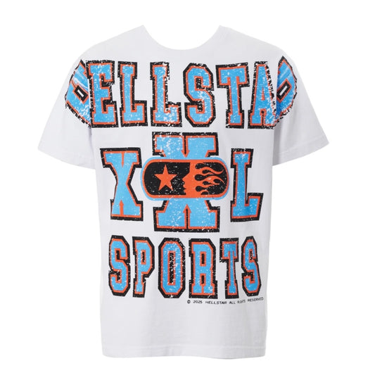 Hellstar White Big Print HS Sports T-Shirt