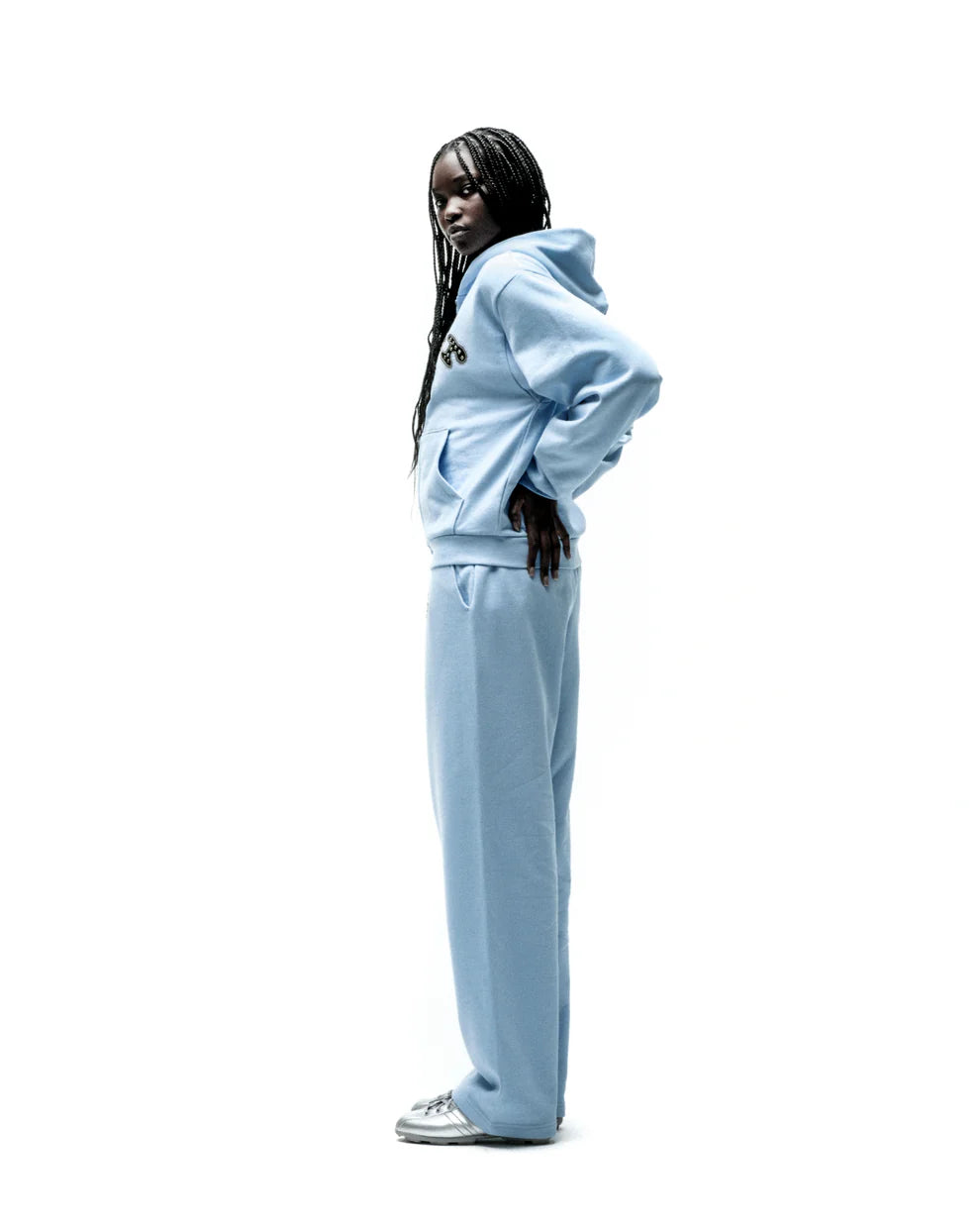 Sp5der Rock Blue Mixed Stone OG V2 Zip Hoodie