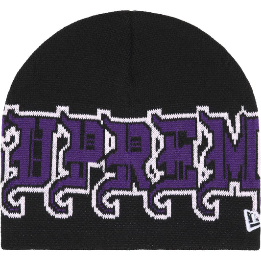 Supreme New Era Black Outline Beanie