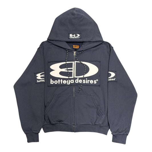 Bottega Desires Blue Tech Zip Hoodie