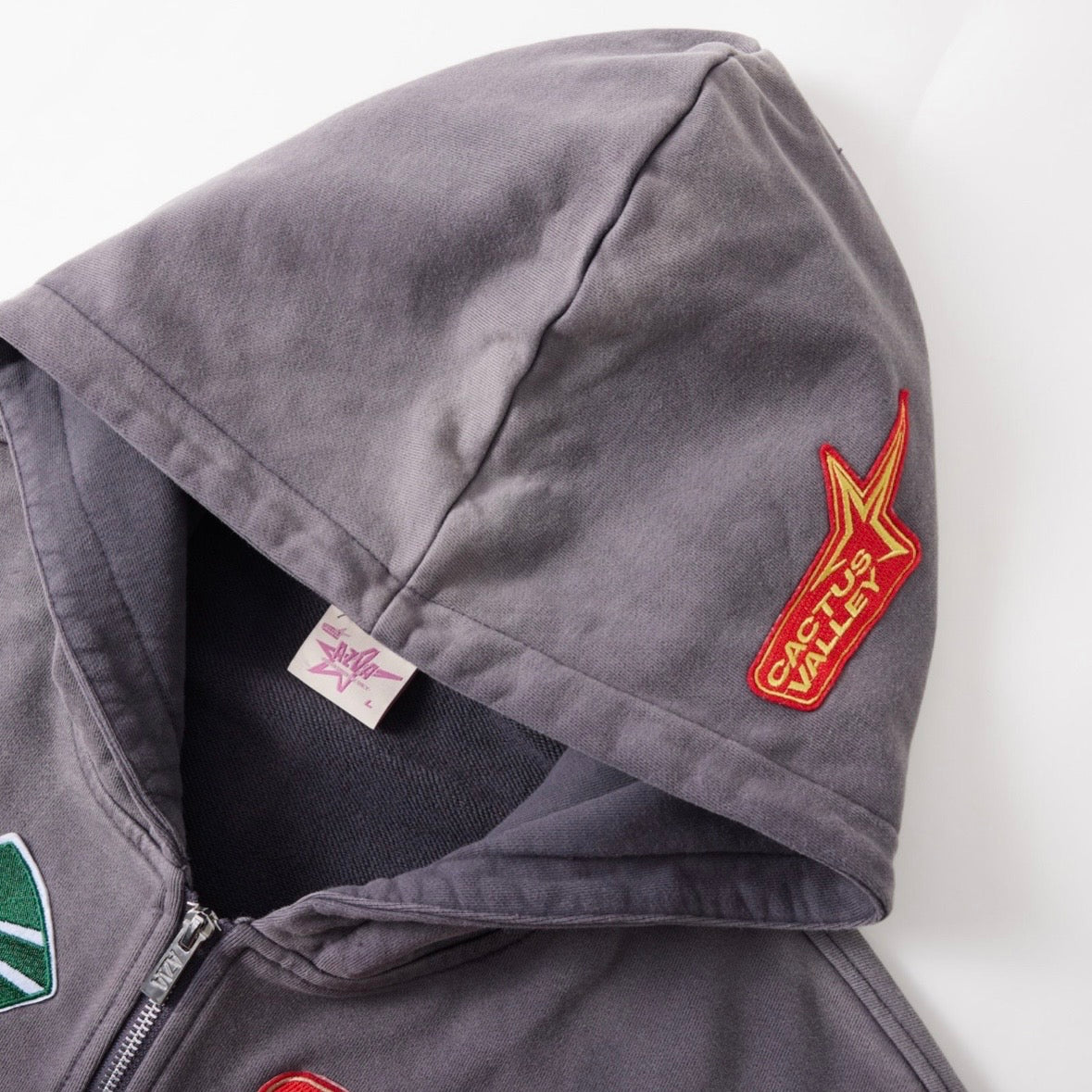 AZVA Vintage Black Rest Stop Zip Hoodie