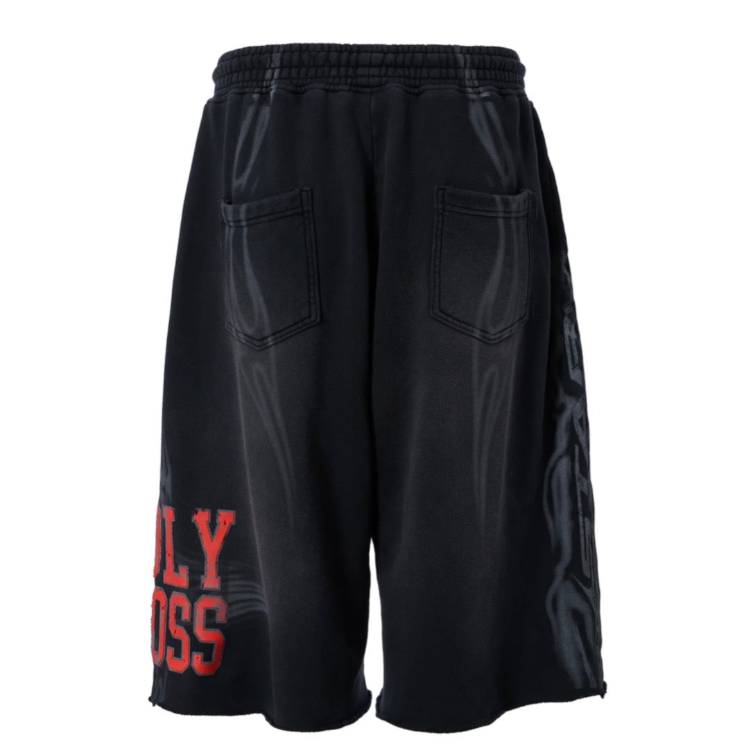 Hellstar Black Holy Cross 3/4 Shorts