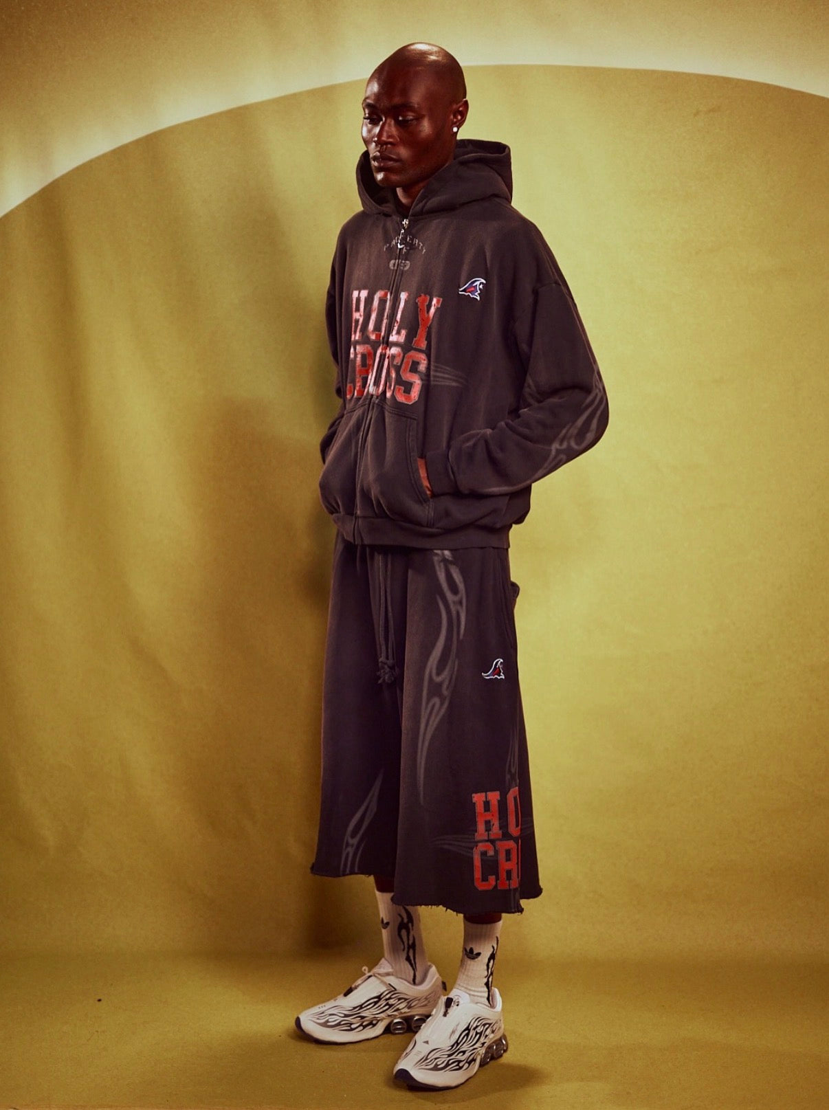 Hellstar Black Holy Cross Zip Hoodie
