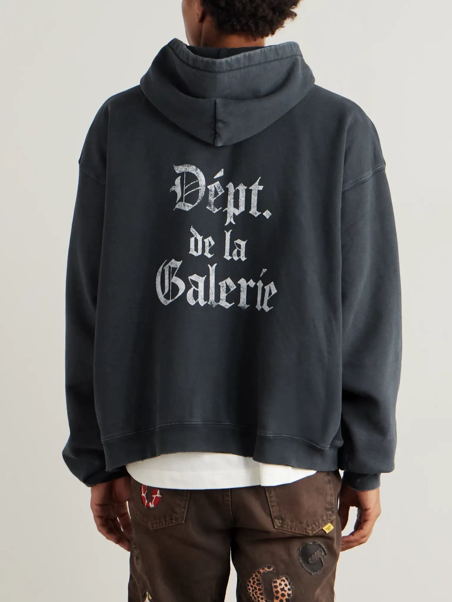 Gallery Dept Black Gotchic Logo Hoodie
