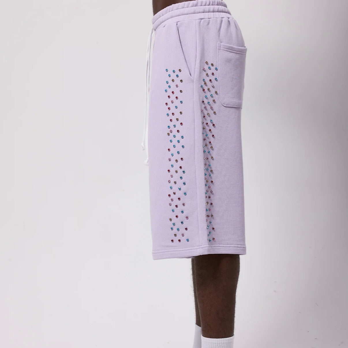AZVA Lavender Crystal Cactus Shorts