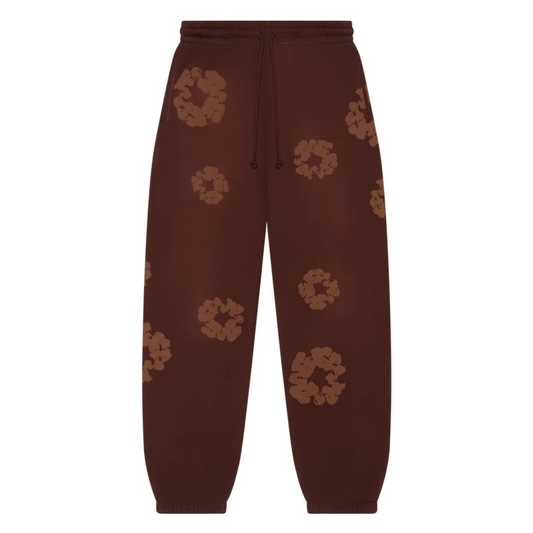 Denim Tears Brown Mono Cotton Wreath Sweatpants front