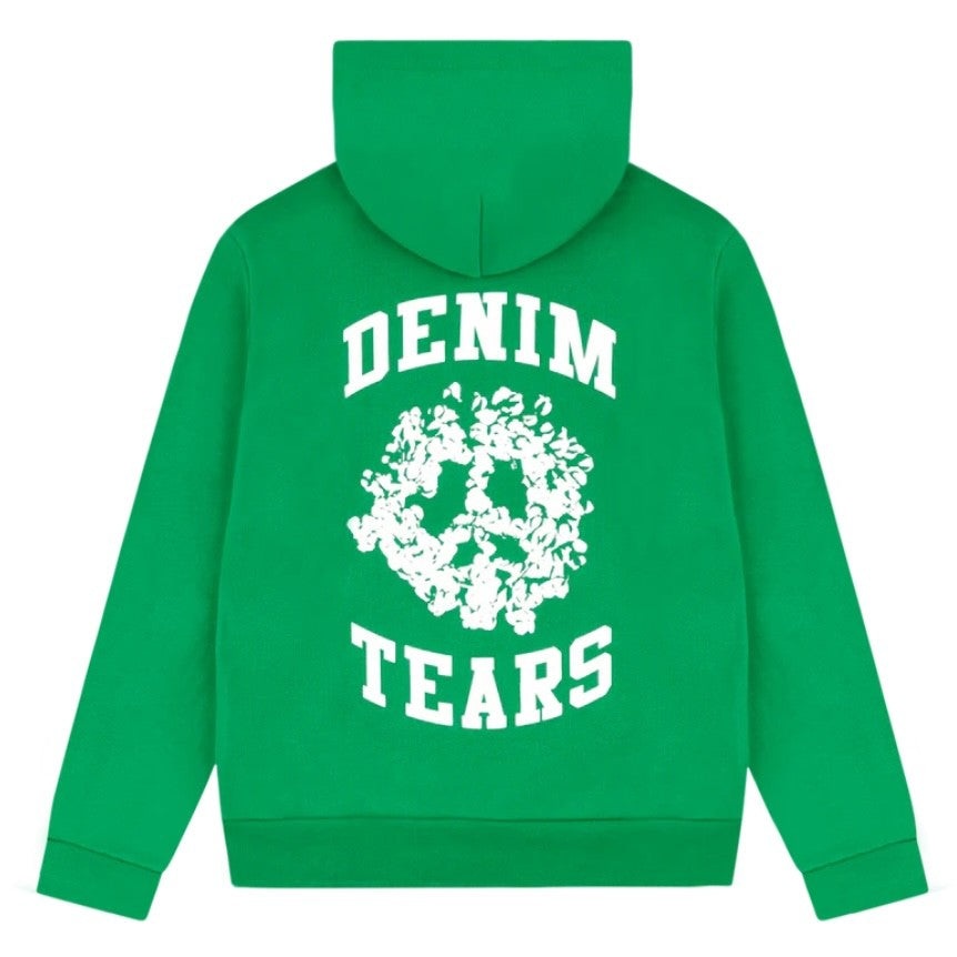 Denim Tears Green University Zip Hoodie back