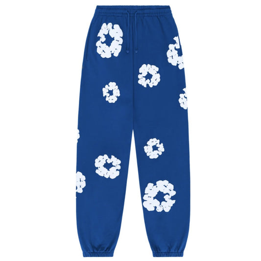 Denim Tears Royal Blue Cotton Wreath Sweatpants front