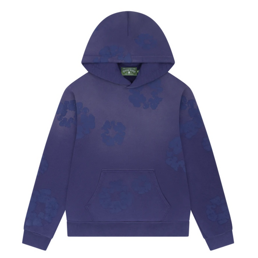 Denim Tears Washed Purple Mono Cotton Wreath Hoodie front