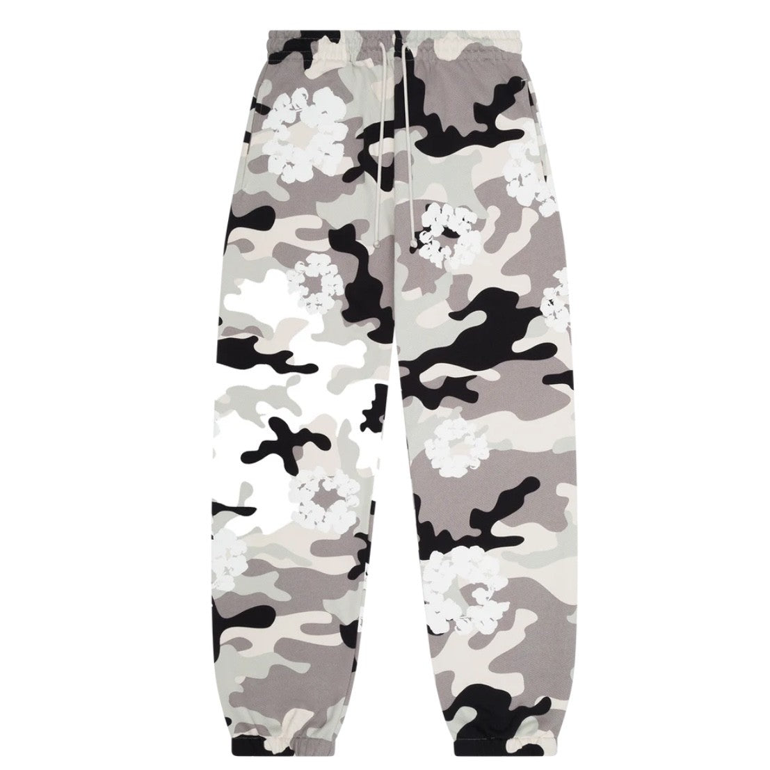 Denim Tears White Camo Cotton Wreath Sweatpants Front