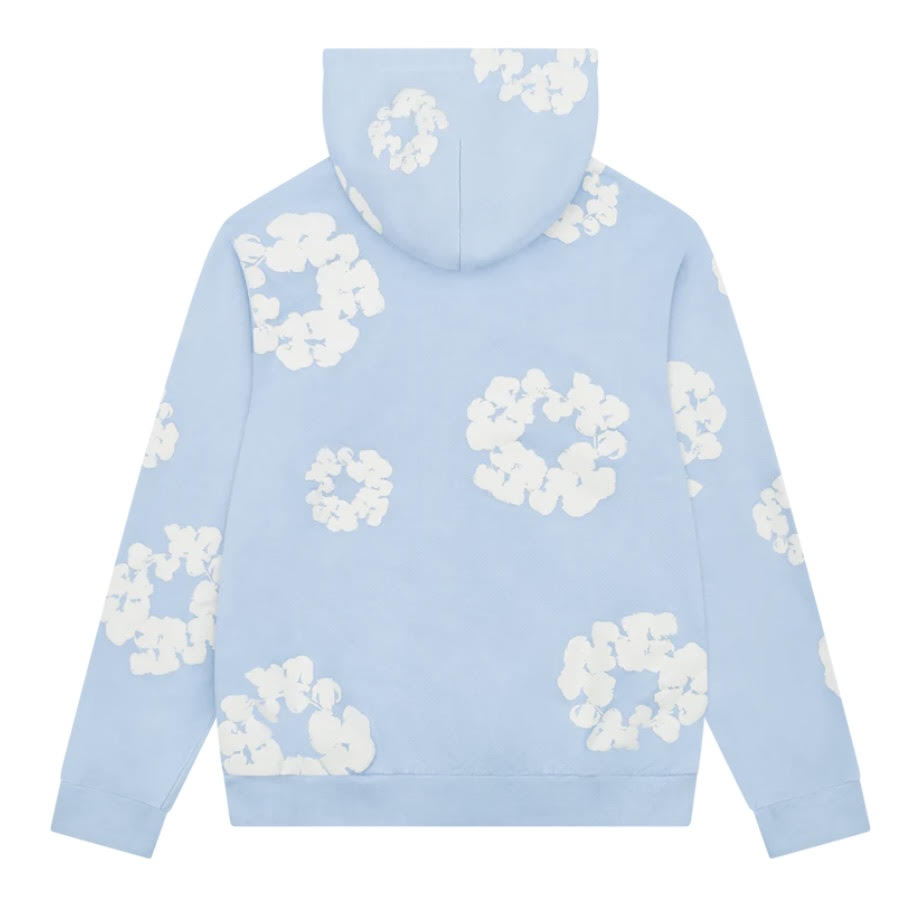 Denim Tears Powder Blue Cotton Wreath Hoodie