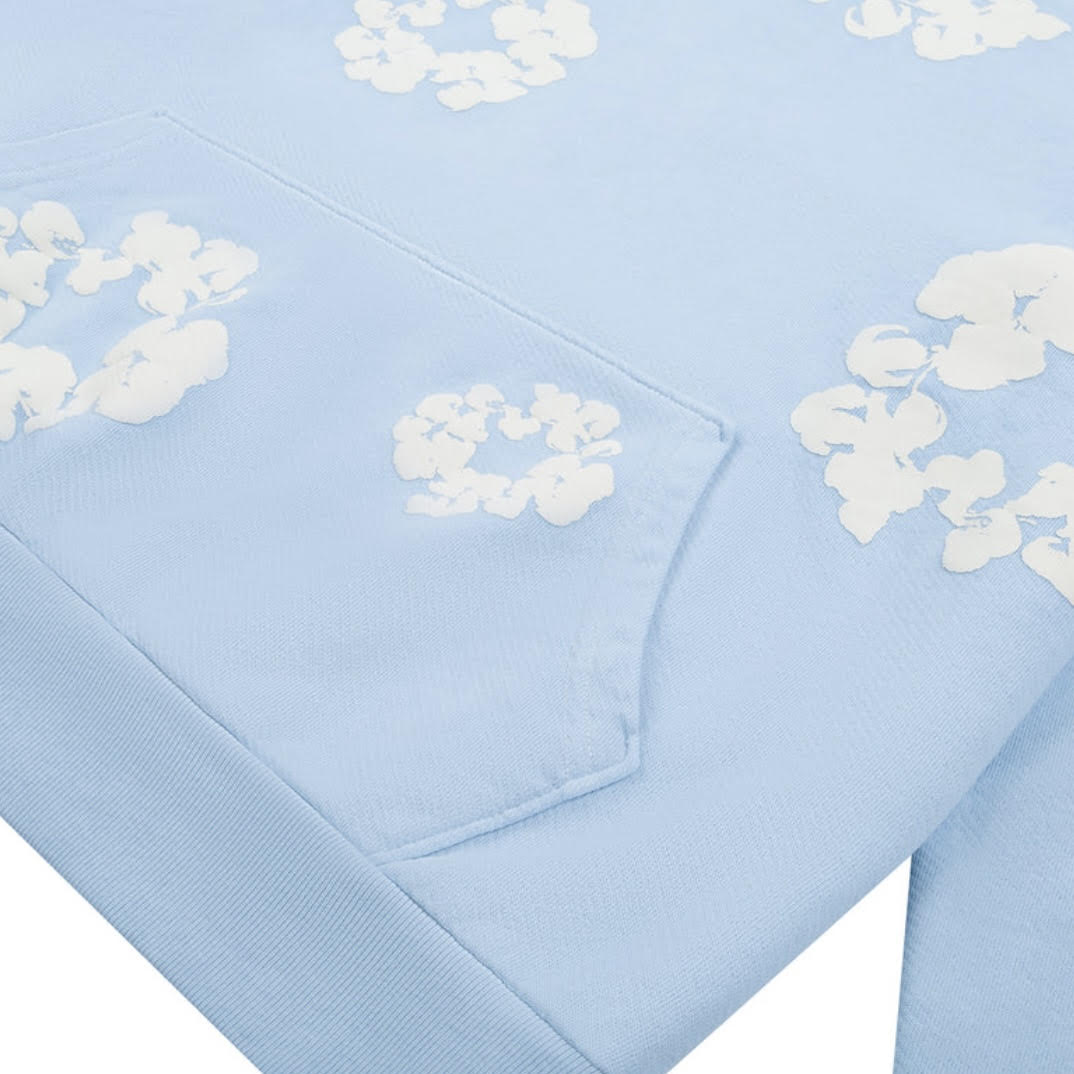 Denim Tears Powder Blue Cotton Wreath Hoodie