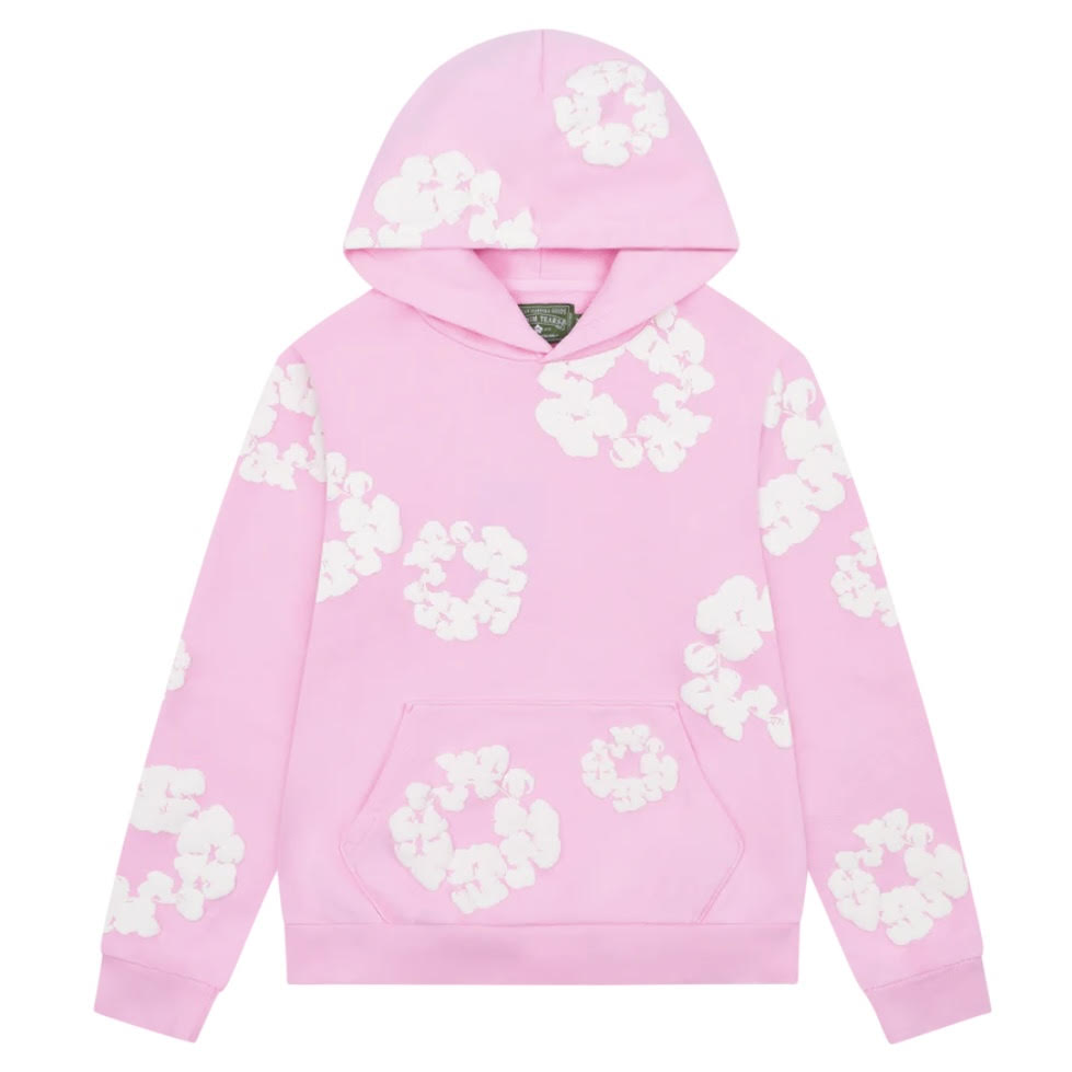 Denim Tears Powder Pink Cotton Wreath Hoodie