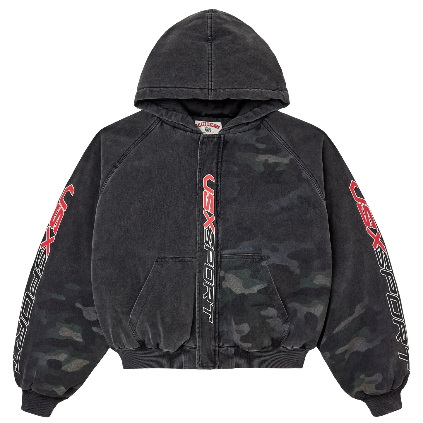 Vale VSX Camo Hooded Bomber Jacket