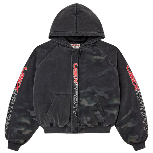 Vale VSX Camo Hooded Bomber Jacket